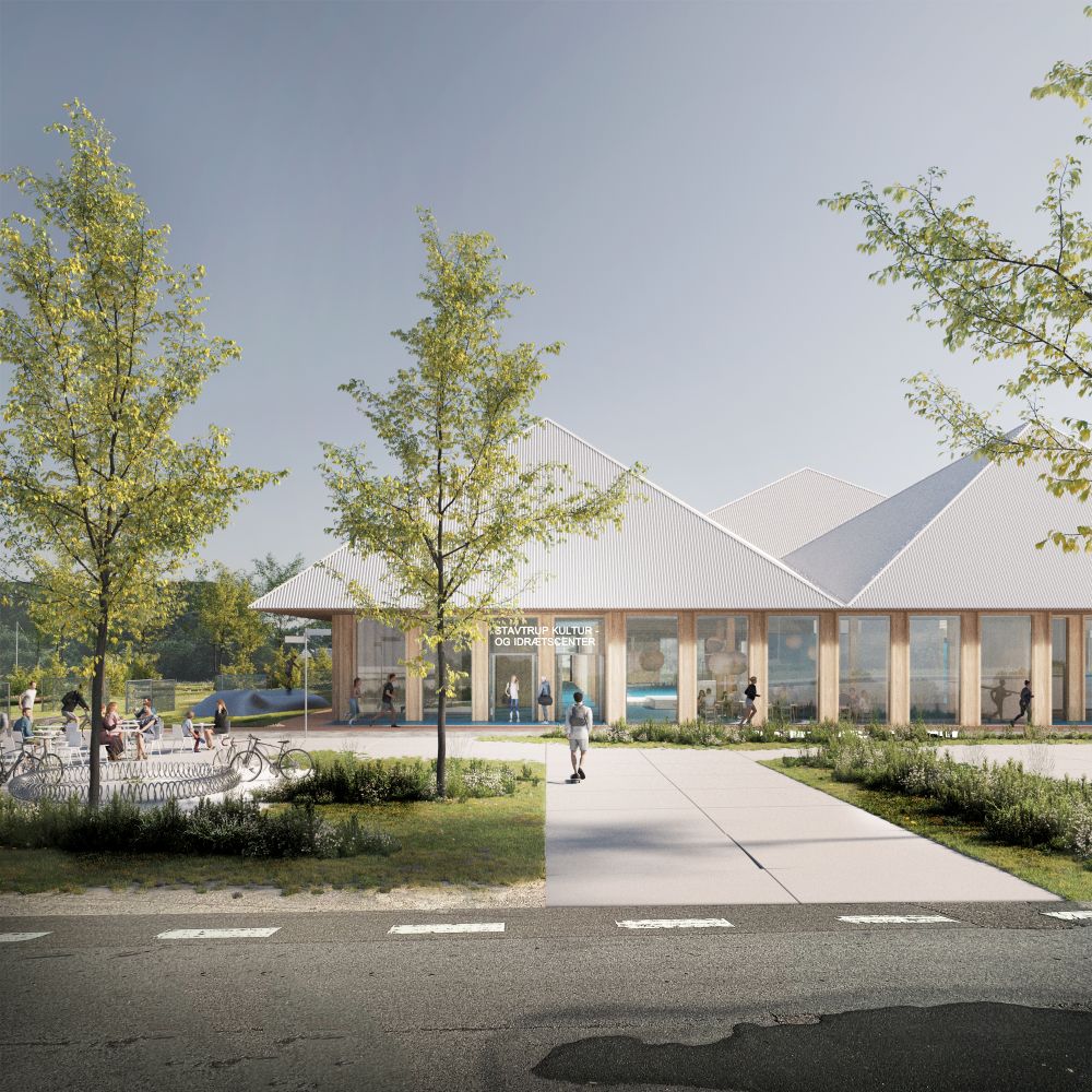 Hph Totalbyg Stavtrup Idræts Og Kulturhus Facade